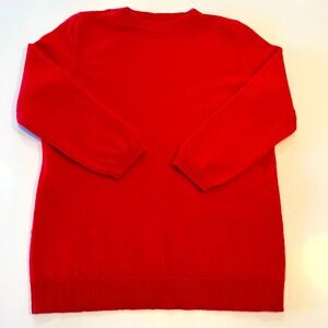Cashmere sweater.  Christmas Red - 3/4 sleeve.